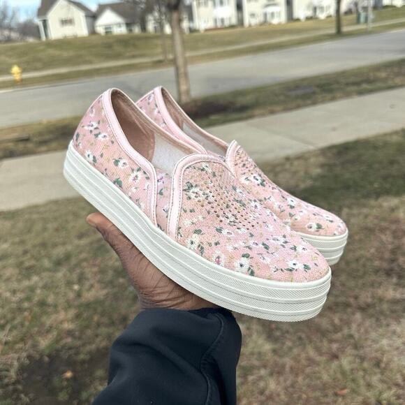 Skechers‎ Women's Peach/Floral Air-Cooled Memory Foam Shoes Size 7.5 - Picture 10 of 11